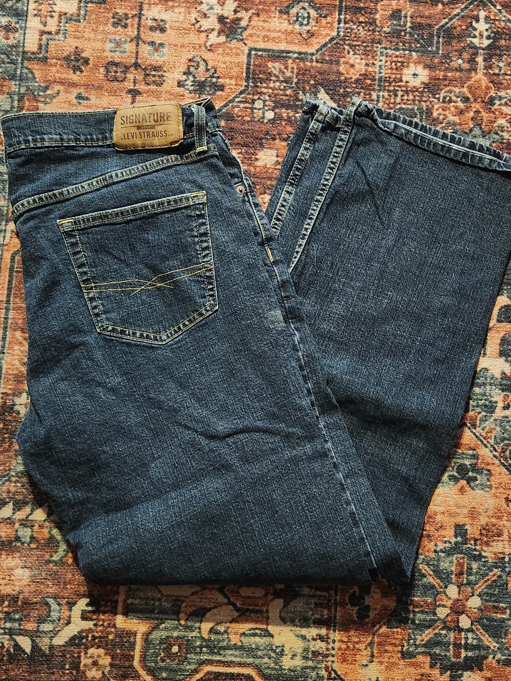 Signature by Levi Strauss Dark Blue Men’s Jeans